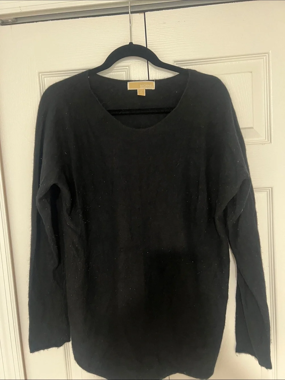 Michael Kors Black Long-Sleeve Soft Crewneck Pullover